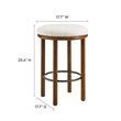 Fable Boucle Fabric Counter Stools - Set of 2 in Walnut Ivory