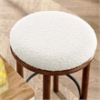 Fable Boucle Fabric Counter Stools - Set of 2 in Walnut Ivory
