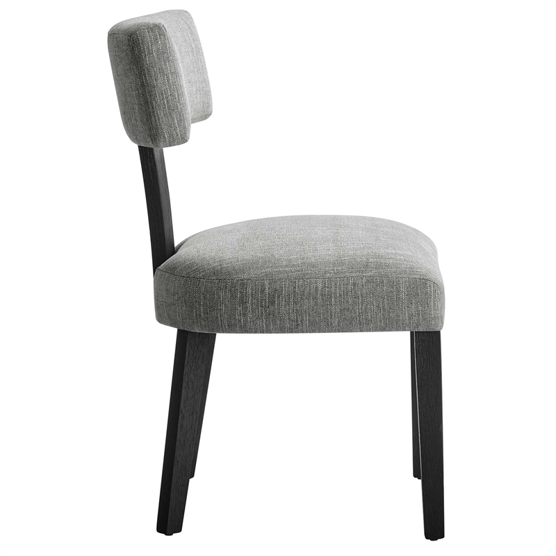 Nalani Dining Chairs - Set of 2 in Heathered Weave Gray Black