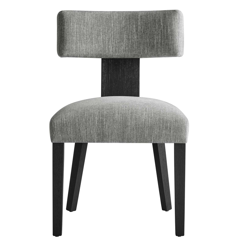 Nalani Dining Chairs - Set of 2 in Heathered Weave Gray Black