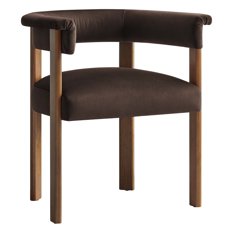 Performance Velvet Barrel Dining Chairs - Set of 2