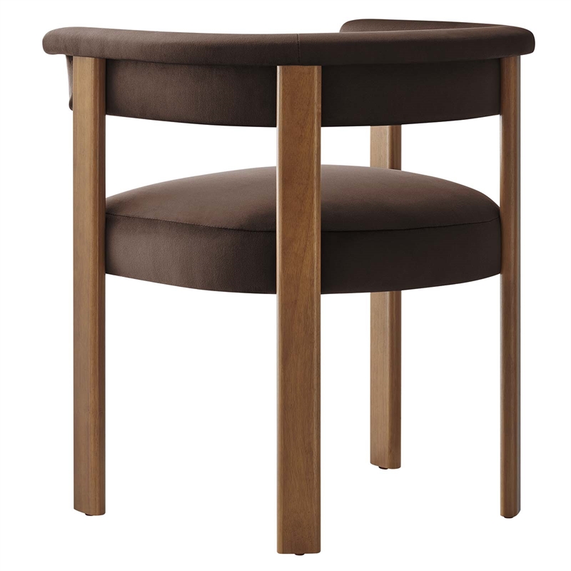 Performance Velvet Barrel Dining Chairs - Set of 2