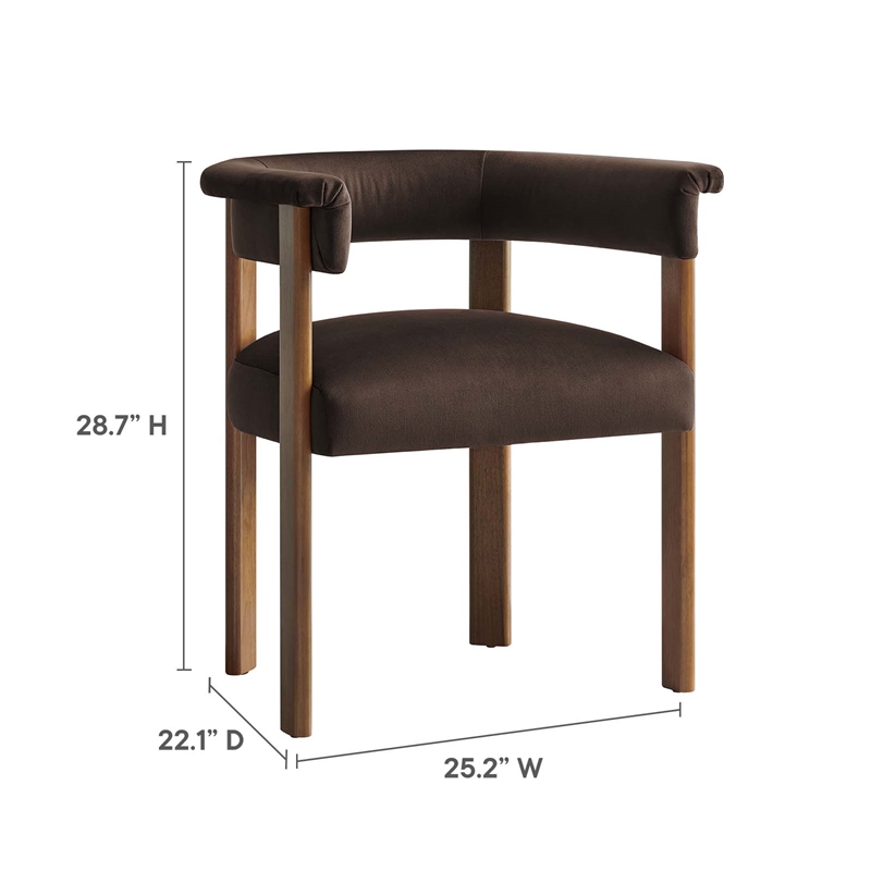 Performance Velvet Barrel Dining Chairs - Set of 2