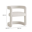 Winslow Performance Velvet Barrel Accent Chair in Alabaster