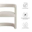 Winslow Performance Velvet Barrel Accent Chair in Alabaster