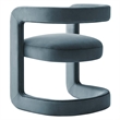 Winslow Performance Velvet Barrel Accent Chair in Cadet Blue