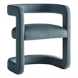 Winslow Performance Velvet Barrel Accent Chair in Cadet Blue