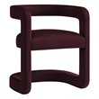 Winslow Performance Velvet Barrel Accent Chair in Mulberry