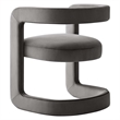 Winslow Performance Velvet Barrel Accent Chair in Storm Gray