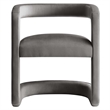 Winslow Performance Velvet Barrel Accent Chair in Storm Gray