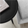Chiro Round Wood Side Table in Black