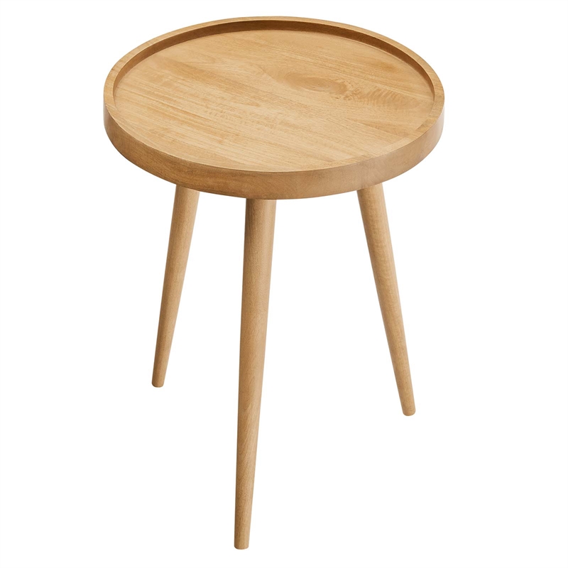 Chiro Round Wood Side Table in Natural