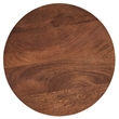 Valeo Round Wood and Metal Side Table in Walnut