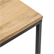 Zora Square Wood and Metal Side Table in Oak