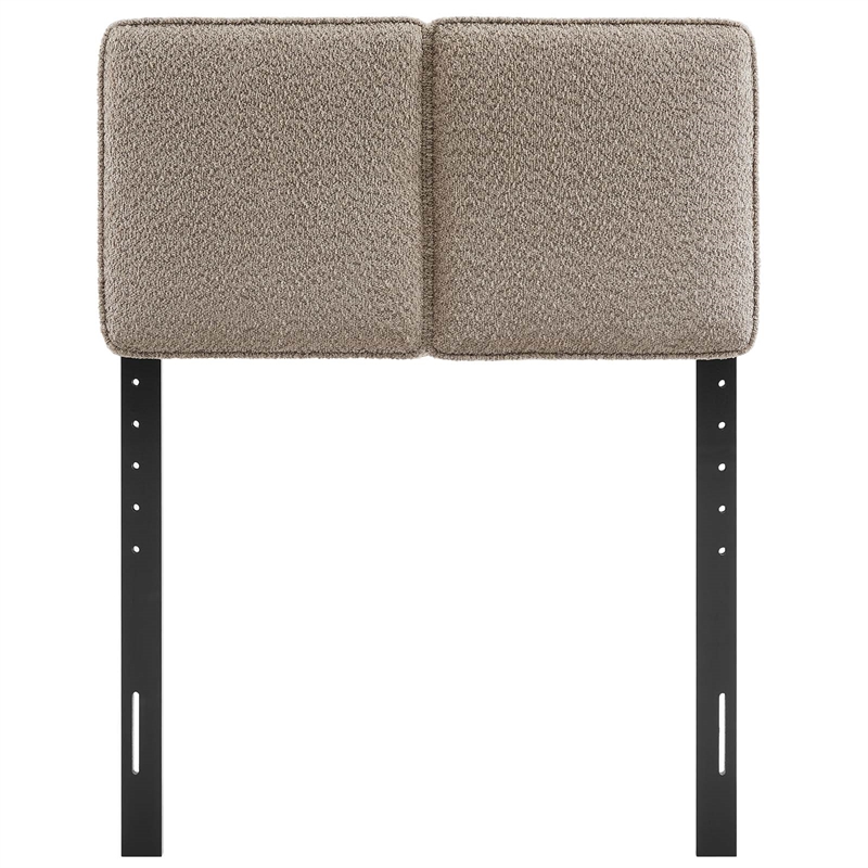 Lindee Boucle Fabric Twin Headboard in Oatmeal