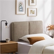 Lindee Boucle Fabric Twin Headboard in Oatmeal