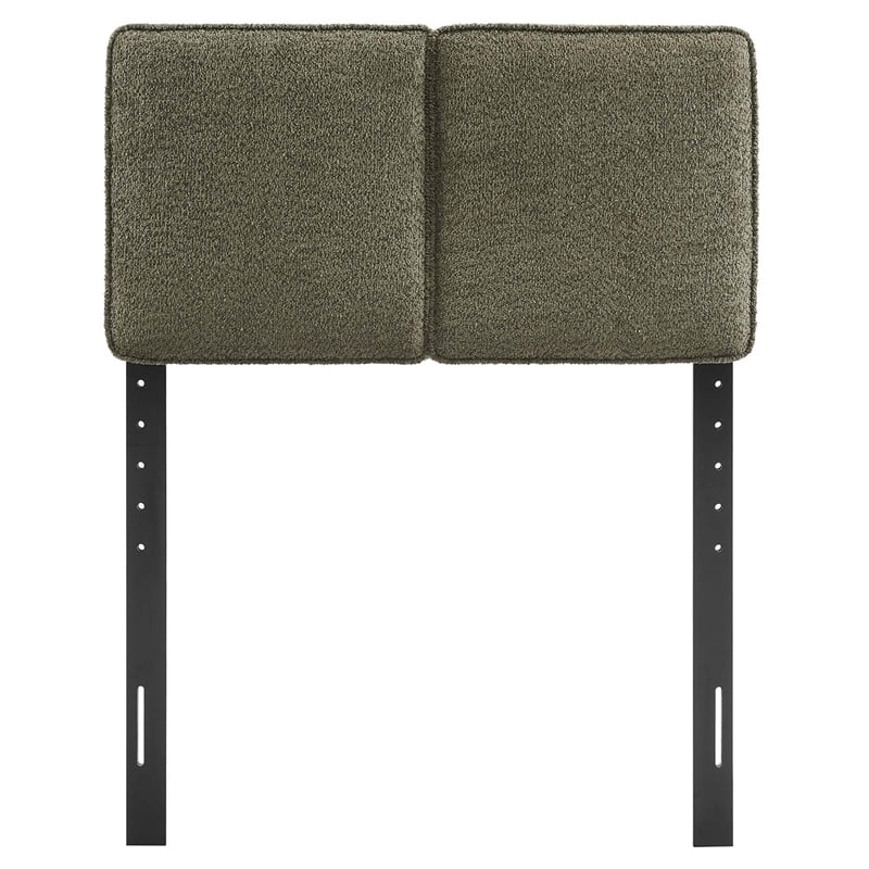 Lindee Boucle Fabric Twin Headboard in Sage