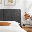 Lindee Boucle Fabric Twin Headboard in Slate