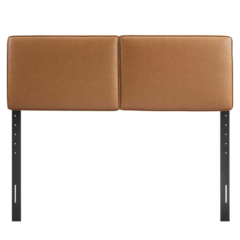 Lindee Vegan Leather Full Headboard in Tan
