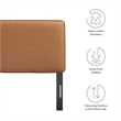 Lindee Vegan Leather Full Headboard in Tan