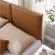 Lindee Vegan Leather Full Headboard in Tan