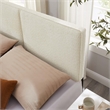Lindee Boucle Fabric Full Headboard in Cream