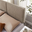 Lindee Boucle Fabric Full Headboard in Oatmeal