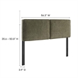 Lindee Boucle Fabric Full Headboard in Sage