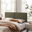Lindee Boucle Fabric Queen Headboard in Sage