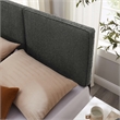 Lindee Boucle Fabric Queen Headboard in Slate