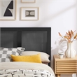 Sirocco Rattan and Wood Twin Platform Bed in Black