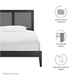 Sirocco Rattan and Wood Twin Platform Bed in Black