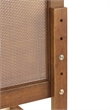 Sirocco Rattan and Wood Twin Platform Bed in Walnut