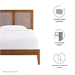 Sirocco Rattan and Wood Twin Platform Bed in Walnut