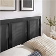 Sirocco Rattan and Wood Full Platform Bed in Black