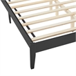 Sirocco Rattan and Wood Full Platform Bed in Black
