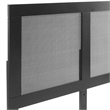 Sirocco Rattan and Wood Full Platform Bed in Black