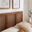 Sirocco Rattan and Wood Full Platform Bed in Walnut