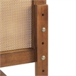Sirocco Rattan and Wood Full Platform Bed in Walnut