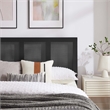 Sirocco Rattan and Wood Queen Platform Bed in Black
