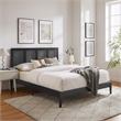 Sirocco Rattan and Wood Queen Platform Bed in Black