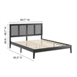 Sirocco Rattan and Wood King Platform Bed in Black