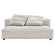 Solace2-Piece Modular Corduroy Upholstered Sectional Sofa With Chaise in Almond