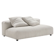 Solace2-Piece Modular Corduroy Upholstered Sectional Sofa With Chaise in Almond