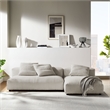 Solace2-Piece Modular Corduroy Upholstered Sectional Sofa With Chaise in Almond