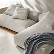 Solace2-Piece Modular Corduroy Upholstered Sectional Sofa With Chaise in Almond