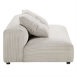 Solace2-Piece Modular Corduroy Upholstered Sectional Sofa With Chaise in Almond
