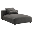 Solace2-Piece Modular Upholstered Fabric Sectional Sofa With Chaise in Charcoal