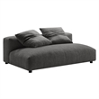 Solace2-Piece Modular Upholstered Fabric Sectional Sofa With Chaise in Charcoal