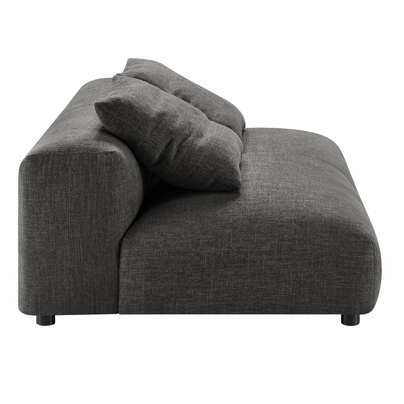Solace2-Piece Modular Upholstered Fabric Sectional Sofa With Chaise in Charcoal